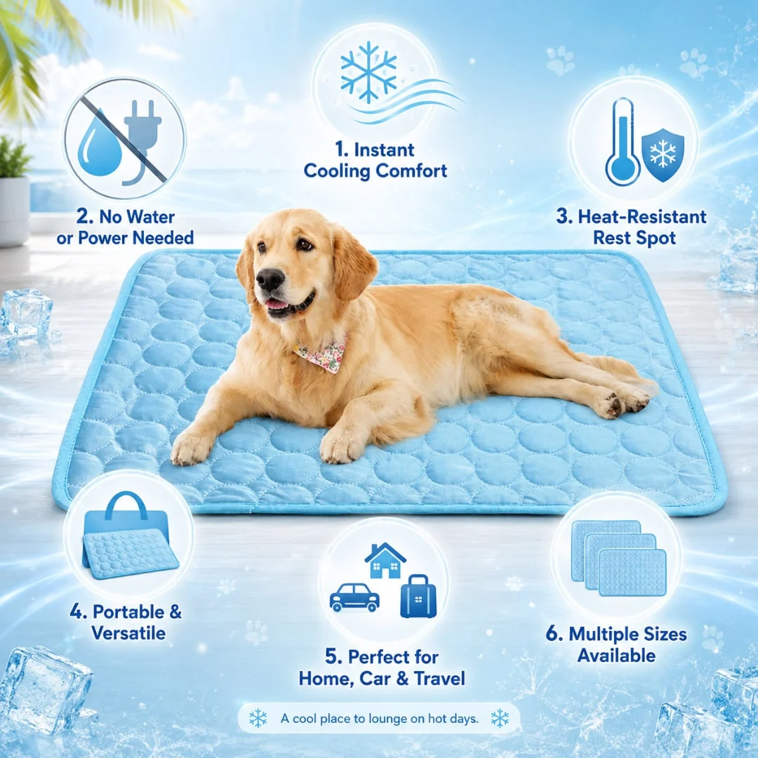 Dog Cooling Mat Cat Cooling Mat Pet Cooling Mat Portable Design - Image 3